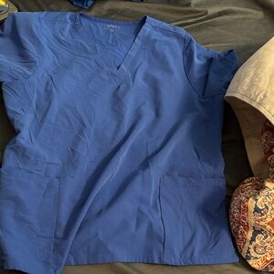 Mandala scrub top royal blue